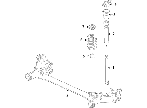 2018 Toyota Yaris iA Rear Axle, Suspension Components Coil Spring Diagram for 48231-WB001