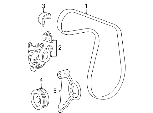 2007 Toyota Camry Belts & Pulleys Serpentine Belt Diagram for 90916-A2011