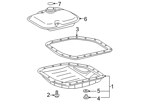 2014 Toyota Corolla Automatic Transmission Pan Gasket Diagram for 35168-12091