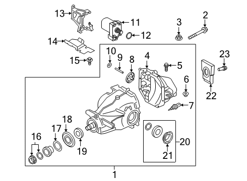 2021 Toyota GR Supra Axle & Differential - Rear Carrier Diagram for 41110-WAA05