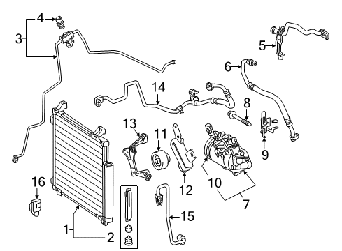 2013 Scion iQ Switches & Sensors Discharge Hose Diagram for 88703-74031