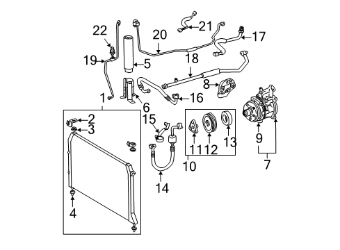 1998 Toyota Sienna Air Conditioner Expansion Valve Diagram for 88515-08060