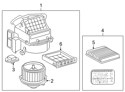 2000 Toyota Celica Blower Motor & Fan Resistor Diagram for 87138-20360