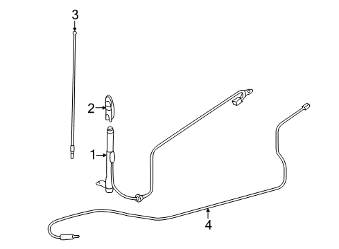2014 Toyota Sienna Antenna & Radio Antenna Cable Diagram for 86101-08110
