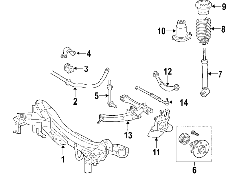 2007 Scion tC Rear Suspension Components, Stabilizer Bar & Components Coil Spring Diagram for 48231-21171