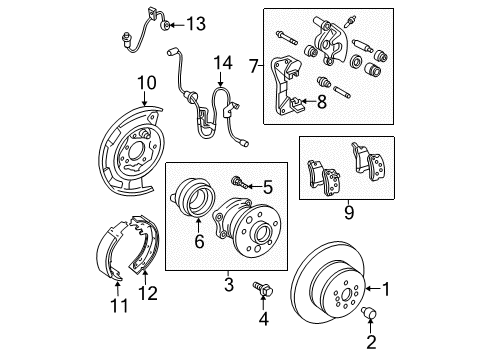2005 Toyota Solara Anti-Lock Brakes Rotor Diagram for 42431-06051