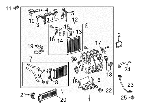 2021 Toyota C-HR Switches & Sensors Heater Core Diagram for 87107-47080