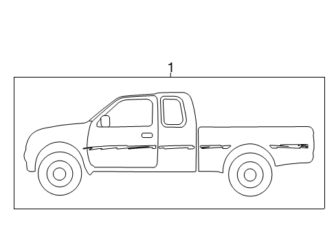 1997 Toyota Tacoma Stripe Tape Stripe, SR5 Tacoma Diagram for 00211-8L972-19
