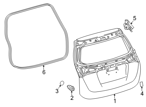 2018 Toyota RAV4 Gate & Hardware Glass Side Bracket Diagram for 64886-0R010