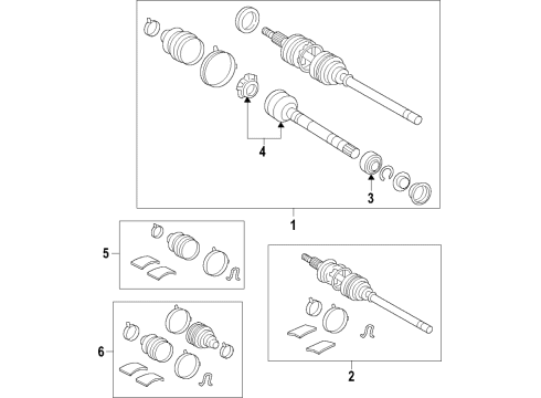 1999 Toyota Camry Front Axle Shafts & Joints, Drive Axles Axle Assembly Diagram for 43410-06160