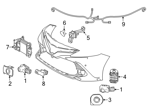 2018 Toyota Camry Switches & Sensors Harness Diagram for 82114-06110