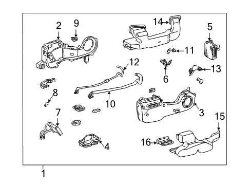 1999 Toyota Sienna Auxiliary Heater & A/C Blower Motor Diagram for 87104-08010