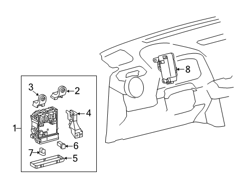 2014 Toyota RAV4 Fuse & Relay Junction Block Diagram for 82730-42791