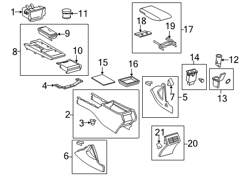 2009 Toyota Camry Heated Seats Mount Bracket Diagram for 58995-06030