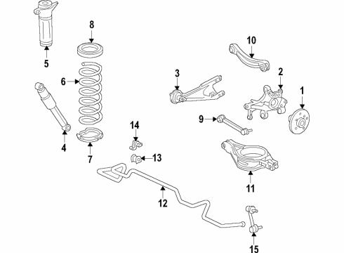2020 Lexus UX250h Rear Suspension Components, Lower Control Arm, Upper Control Arm, Ride Control, Stabilizer Bar Lower Insulator Diagram for 48258-47010