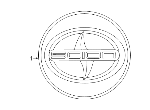 2010 Scion tC Wheel Covers & Trim Center Cap Diagram for 42603-21040