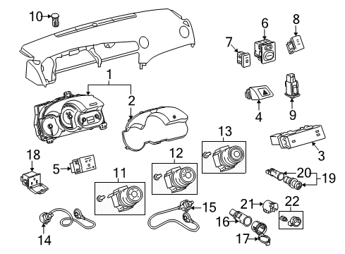 2010 Toyota Matrix Switches Back-Up Switch Diagram for 84210-52010
