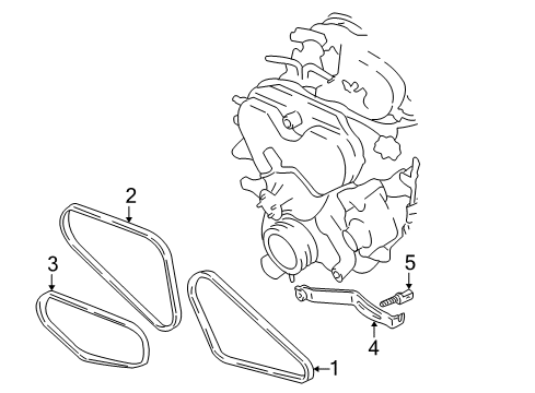1998 Toyota 4Runner Belts & Pulleys Alternator Belt Diagram for 90080-91090-83