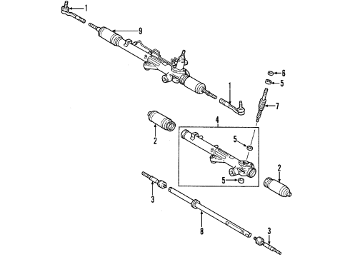 2001 Toyota Tundra P/S Pump & Hoses, Steering Gear & Linkage Seal Kit Diagram for 04455-0C010