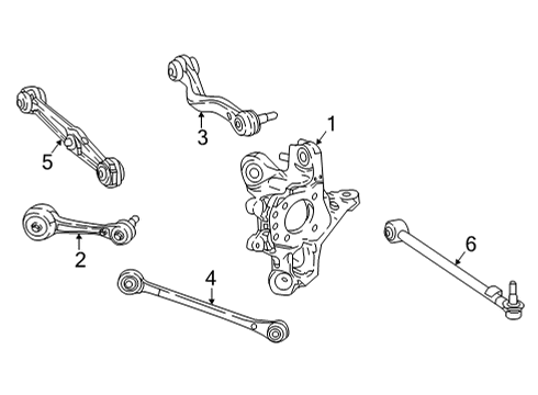 2021 Toyota Mirai Rear Suspension Rear Lower Control Arm Nut Diagram for 94151-21641