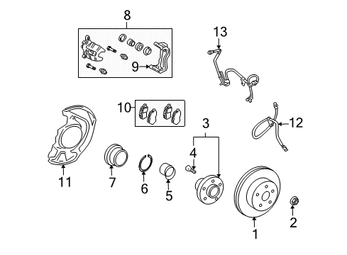 2014 Lexus RX350 Anti-Lock Brakes Rotor Diagram for 43512-48110