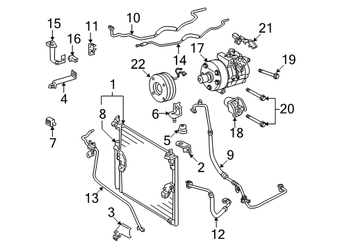 2008 Toyota 4Runner Air Conditioner Compressor Assembly Diagram for 88320-6A111-84
