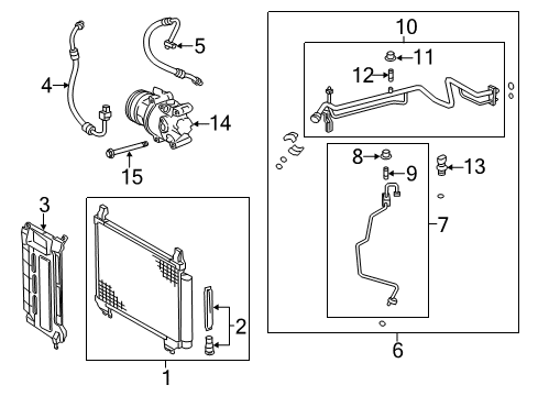 2014 Toyota Yaris Air Conditioner Expansion Valve Diagram for 88515-0D310