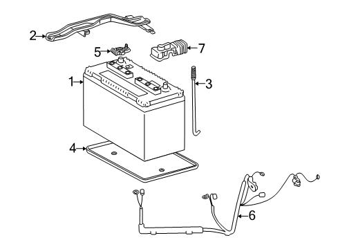 1996 Toyota 4Runner Battery Positive Cable Diagram for 82122-35450