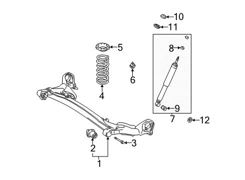 2001 Toyota Sienna Rear Suspension Coil Spring Diagram for 48231-AE014