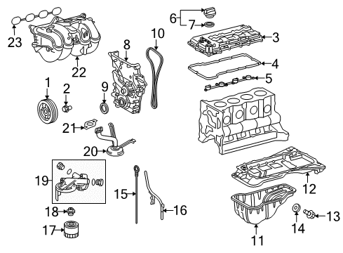 2010 Toyota 4Runner Intake Manifold Oil Filter Union Diagram for 90404-19022
