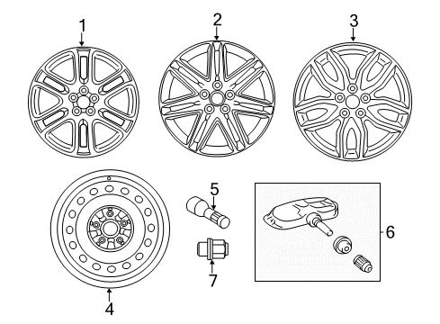 2013 Scion tC Wheels Wheel, Alloy Diagram for 42611-21200