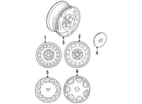 1997 Toyota Previa Wheels, Covers & Trim Wheel, Disc Diagram for 42611-28240