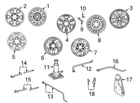 1998 Toyota Tacoma Wheels Wheel, Steel Diagram for 42601-04110