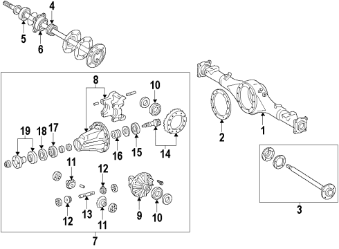2021 Lexus LX570 Rear Axle, Differential, Propeller Shaft Pinion Seal Diagram for 90311-45036