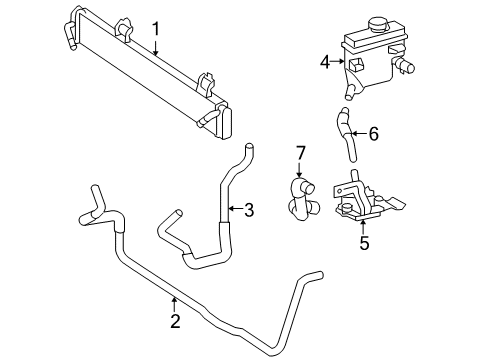 2011 Toyota Camry Inverter Cooling Components Radiator Hose Diagram for G9225-33020