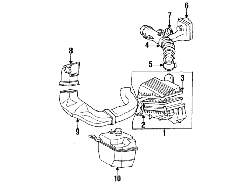 1994 Toyota Corolla Filters Fuel Filter Diagram for 23300-19295