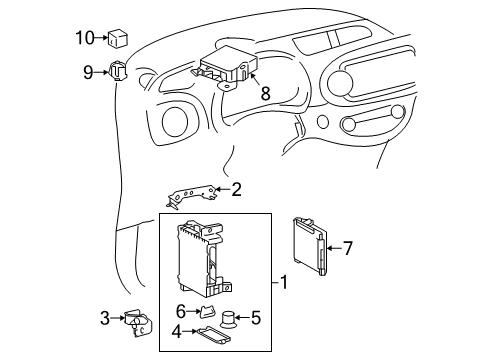 2015 Toyota Yaris Electrical Components Computer Diagram for 89220-0D190