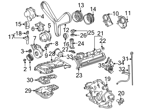 2002 Toyota Sequoia Filters Valve Cover Tube Diagram for 11193-70010