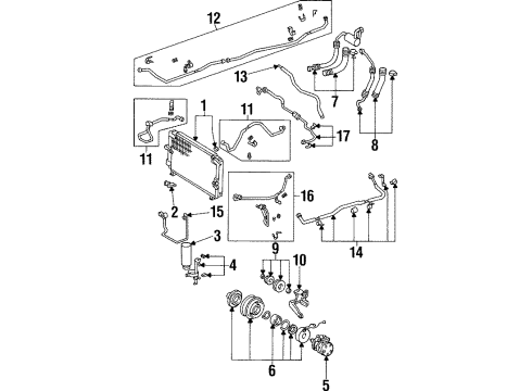 1994 Toyota MR2 Air Conditioner Clutch Diagram for 88410-17080