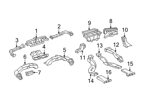 2011 Toyota Camry Ducts Generator Diagram for 88050-33020