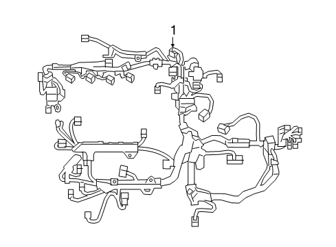 2019 Toyota Camry Wiring Harness Engine Harness Diagram for 82121-06L30