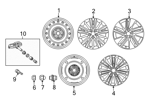 2014 Toyota Corolla Wheels Wheel, Alloy Diagram for 42611-02L30