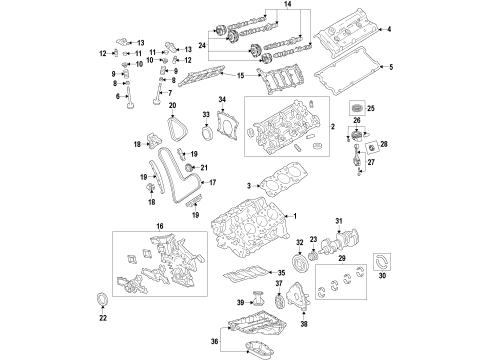 2014 Toyota Tundra Engine Parts, Mounts, Cylinder Head & Valves, Camshaft & Timing, Variable Valve Timing, Oil Cooler, Oil Pan, Oil Pump, Crankshaft & Bearings, Pistons, Rings & Bearings Chain Tensioner Diagram for 13540-31031