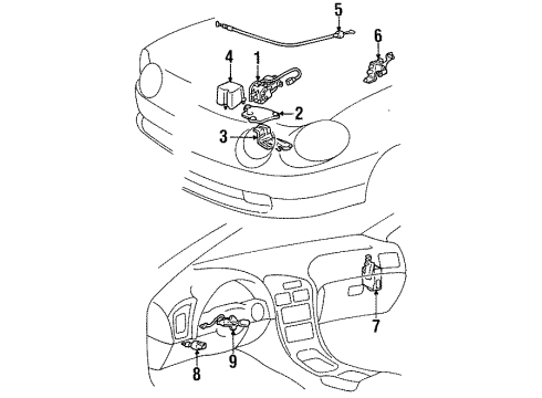 1998 Toyota Celica Cruise Control System Switch Assy, Cruise Control Main Diagram for 84630-14130