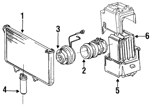 1989 Toyota Van Air Conditioner Blower Motor Diagram for 87104-87008