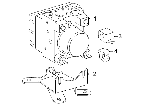 2011 Toyota Tacoma ABS Components Actuator Assembly Diagram for 44050-04101
