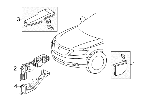 2007 Toyota Camry Electrical Components Upper Cover Diagram for 82662-06090