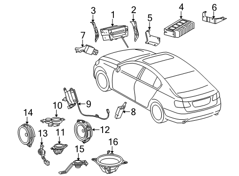 2009 Lexus GS460 Sound System Condenser Diagram for 90980-04083