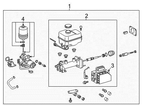 2018 Toyota Tacoma Hydraulic System Booster Assembly Diagram for 47050-04190