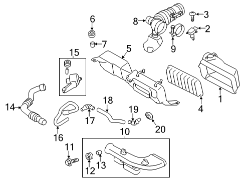 2019 Toyota 86 Filters Air Inlet Hose Diagram for SU003-05882